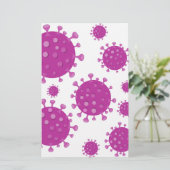 Lila Viruspartikel Briefpapier (Stehend Vorderseite)