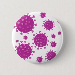 Lila Viruspartikel Button