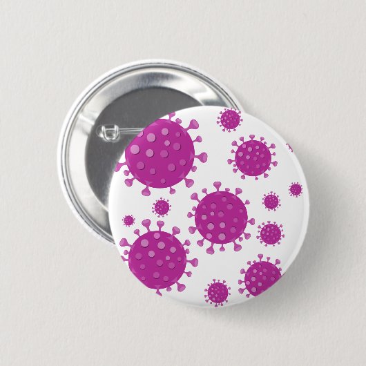 Lila Viruspartikel Button (Vorne & Hinten)
