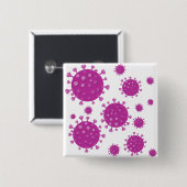 Lila Viruspartikel Button (Vorne & Hinten)