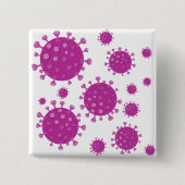 Lila Viruspartikel Button (Vorderseite)