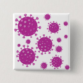 Lila Viruspartikel Button