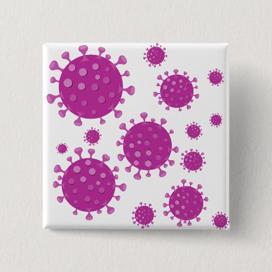 Lila Viruspartikel Button (Vorderseite)