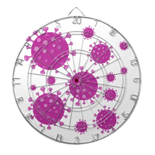Lila Viruspartikel Dartscheibe (vorne)