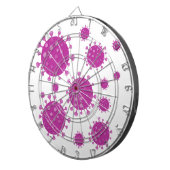 Lila Viruspartikel Dartscheibe (Vorderseite rechts)