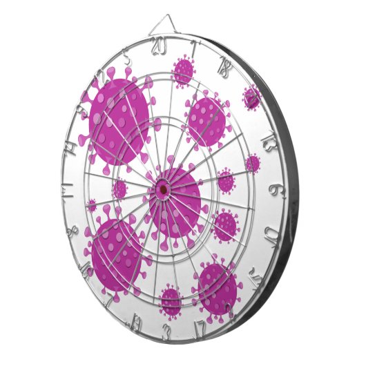 Lila Viruspartikel Dartscheibe (Vorderseite rechts)