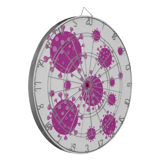 Lila Viruspartikel Dartscheibe (Vorderseite Links)