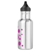 Lila Viruspartikel Edelstahlflasche (Rechts)