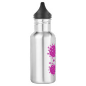 Lila Viruspartikel Edelstahlflasche (Links)