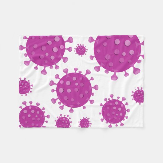 Lila Viruspartikel Fleecedecke (Vorderseite (Horizontal))