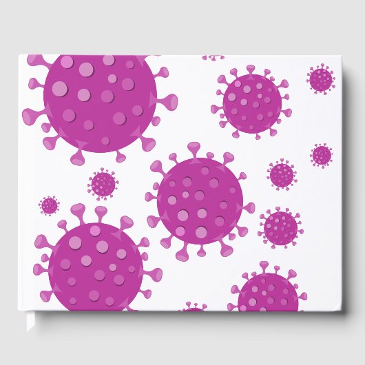 Lila Viruspartikel Gästebuch (Vorderseite)