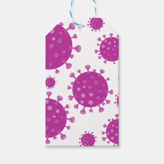 Lila Viruspartikel Geschenkanhänger (Vorderseite)