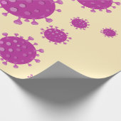 Lila Viruspartikel Geschenkpapier (Ecke)