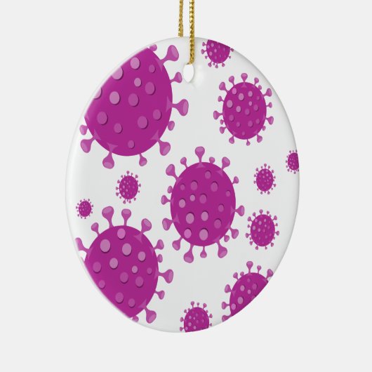 Lila Viruspartikel Keramik Ornament (Rechts)