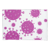 Lila Viruspartikel Kissenbezug (Vorderseite)