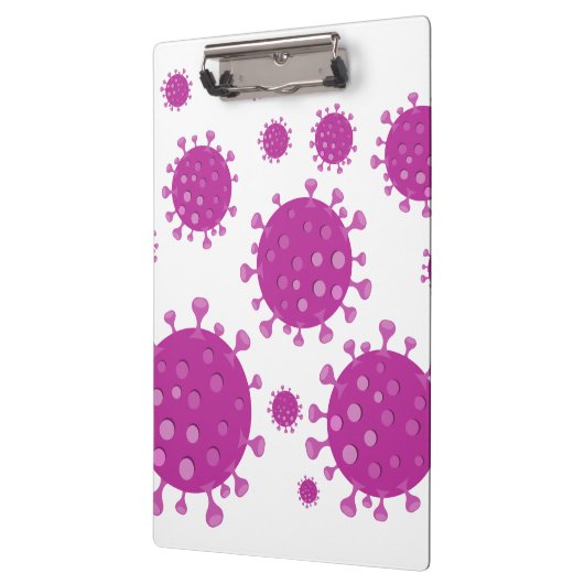 Lila Viruspartikel Klemmbrett (Links)