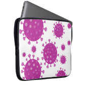 Lila Viruspartikel Laptopschutzhülle (Vorne Rechts)