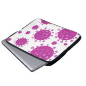 Lila Viruspartikel Laptopschutzhülle (Vorne Knopf)