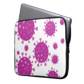 Lila Viruspartikel Laptopschutzhülle (Vorderseite Links)