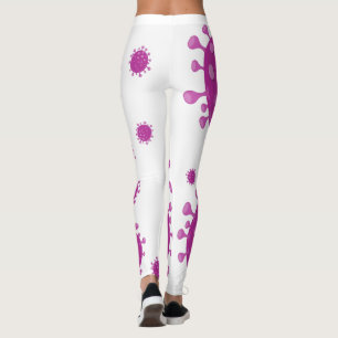 Lila Viruspartikel Leggings