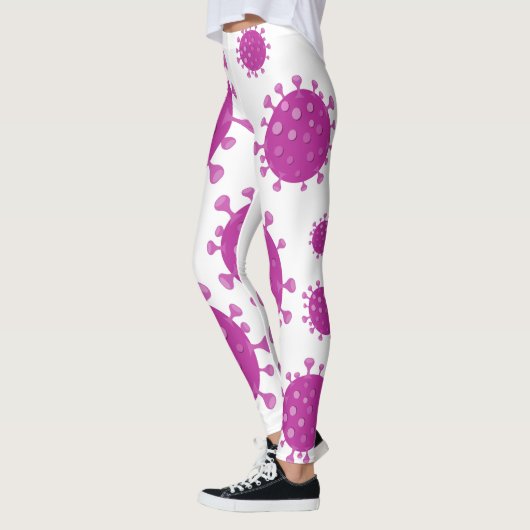 Lila Viruspartikel Leggings (Links)