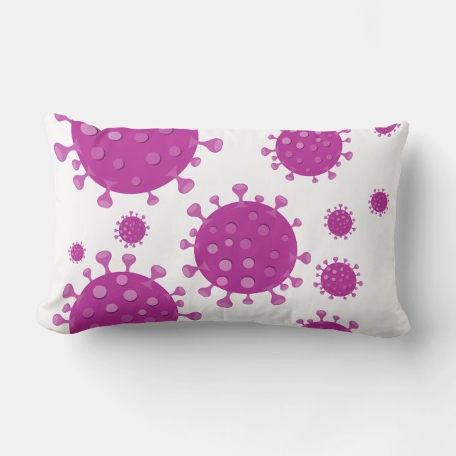 Lila Viruspartikel Lendenkissen (Vorderseite)