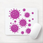 Lila Viruspartikel Mousepad (Mit Mouse)