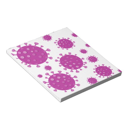 Lila Viruspartikel Notizblock (angewinkelt)