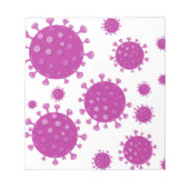 Lila Viruspartikel Notizblock (Vorderseite)