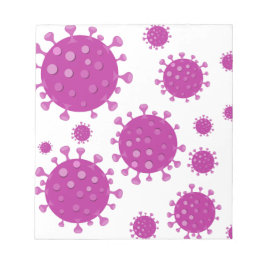 Lila Viruspartikel Notizblock