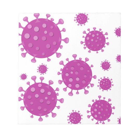 Lila Viruspartikel Notizblock (Vorderseite)