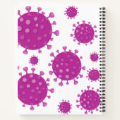 Lila Viruspartikel Notizblock (Rückseite)
