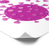 Lila Viruspartikel Poster (Ecke)