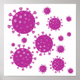 Lila Viruspartikel Poster