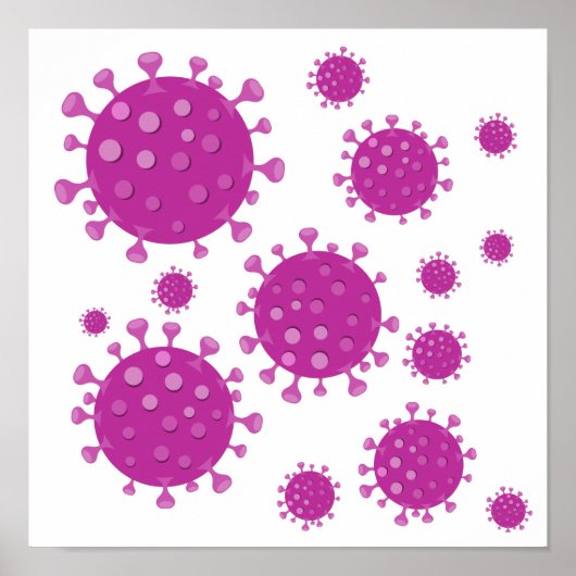 Lila Viruspartikel Poster (Vorne)