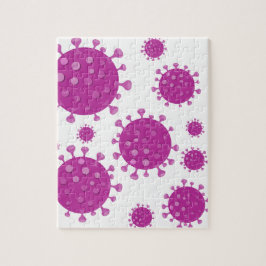 Lila Viruspartikel Puzzle