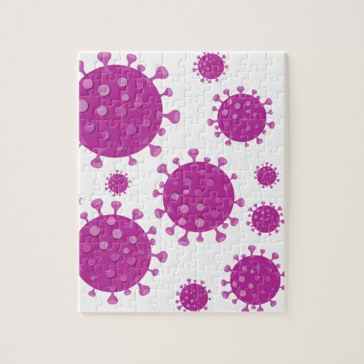 Lila Viruspartikel Puzzle (Vertikal)