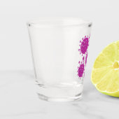 Lila Viruspartikel Schnapsglas (Links)