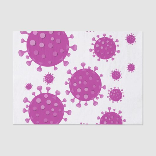Lila Viruspartikel Seidenpapier (Vorderseite)