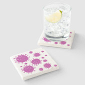 Lila Viruspartikel Steinuntersetzer (Seitenansicht)