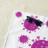 Lila Viruspartikel Strandtuch (Beispiel)