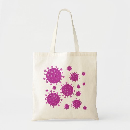Lila Viruspartikel Tragetasche (Vorne)