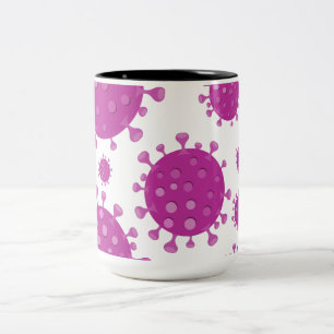 Lila Viruspartikel Zweifarbige Tasse