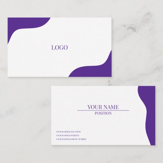 lila Visitenkarte (Vorne/Hinten)