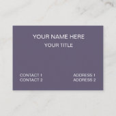 Lila Visitenkarte (Rückseite)