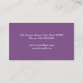 Lila Visitenkarte (Rückseite)