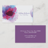Lila Visitenkarte (Vorne/Hinten)