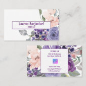 Lila Visitenkarte (Vorne/Hinten)