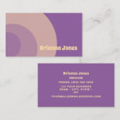 Lila Visitenkarte (Vorne/Hinten)