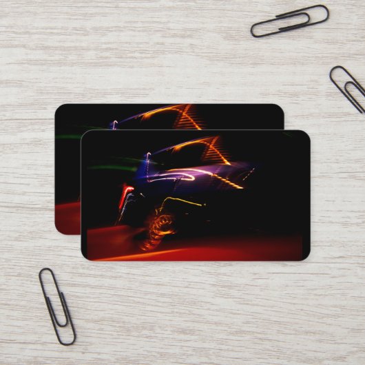 lila Visitenkarte (Vorderseite/Rückseite Beispiel)